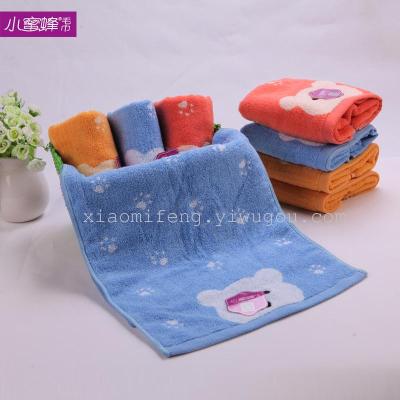 Cotton towel jacquard washrag absorbent towel bee towel wholesale 9927