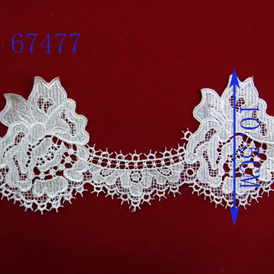 Lace dress accessories embroidery water soluble lace polyester bar code