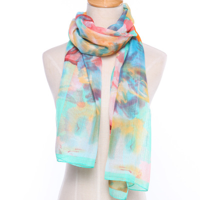 Environment-friendly ink and printing long scarf and long scarf fashion shawl.
