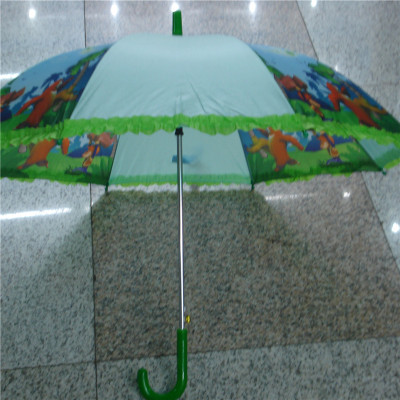 Pearl Lace Children's Umbrella Cartoon Pattern Sunny Umbrella Long Handle Umbrella Candy Color Umbrella Self-Opening Umbrella