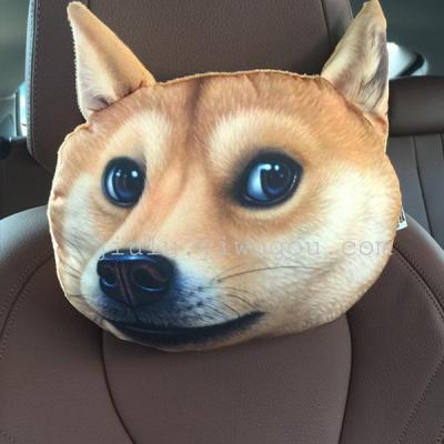 Car headrest neck pillow pillow 3D cartoon cartoon neck pillow