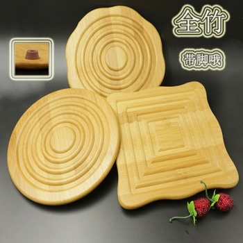 High Foot Bamboo Insulation Mat Griding Cushion Bowl Mat Dish Mat Dining Mat Bamboo Pot Mat Bamboo Heat-Resistant