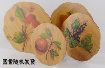 European-Style Creative Exquisite Bamboo Placemat Insulation Mat Table Mat round Bowl Mat/Coaster/Pot Mat Printing