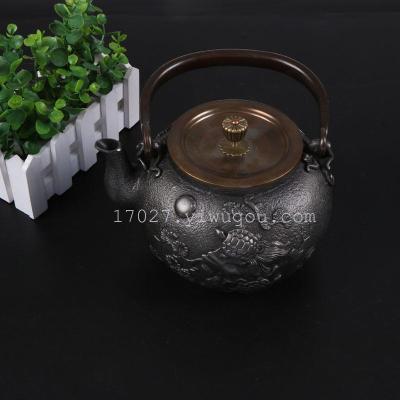 Pure hand-made iron pot and tea set without coating cast iron