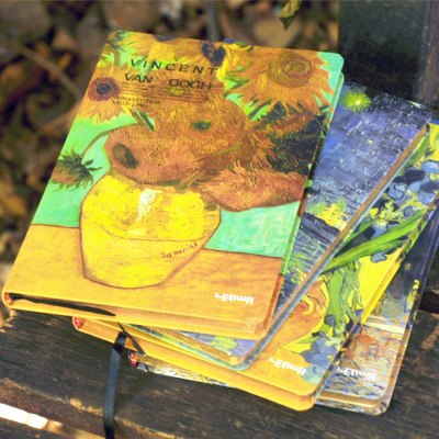 Lianhua Van Gogh hard copy A5 retro 32K diary hardcover notebook Phnom Penh