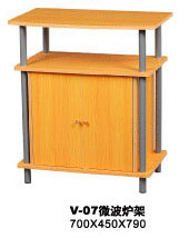 V-07 two layer wooden door lock with TV rack, lockers, kitchen cupboard.