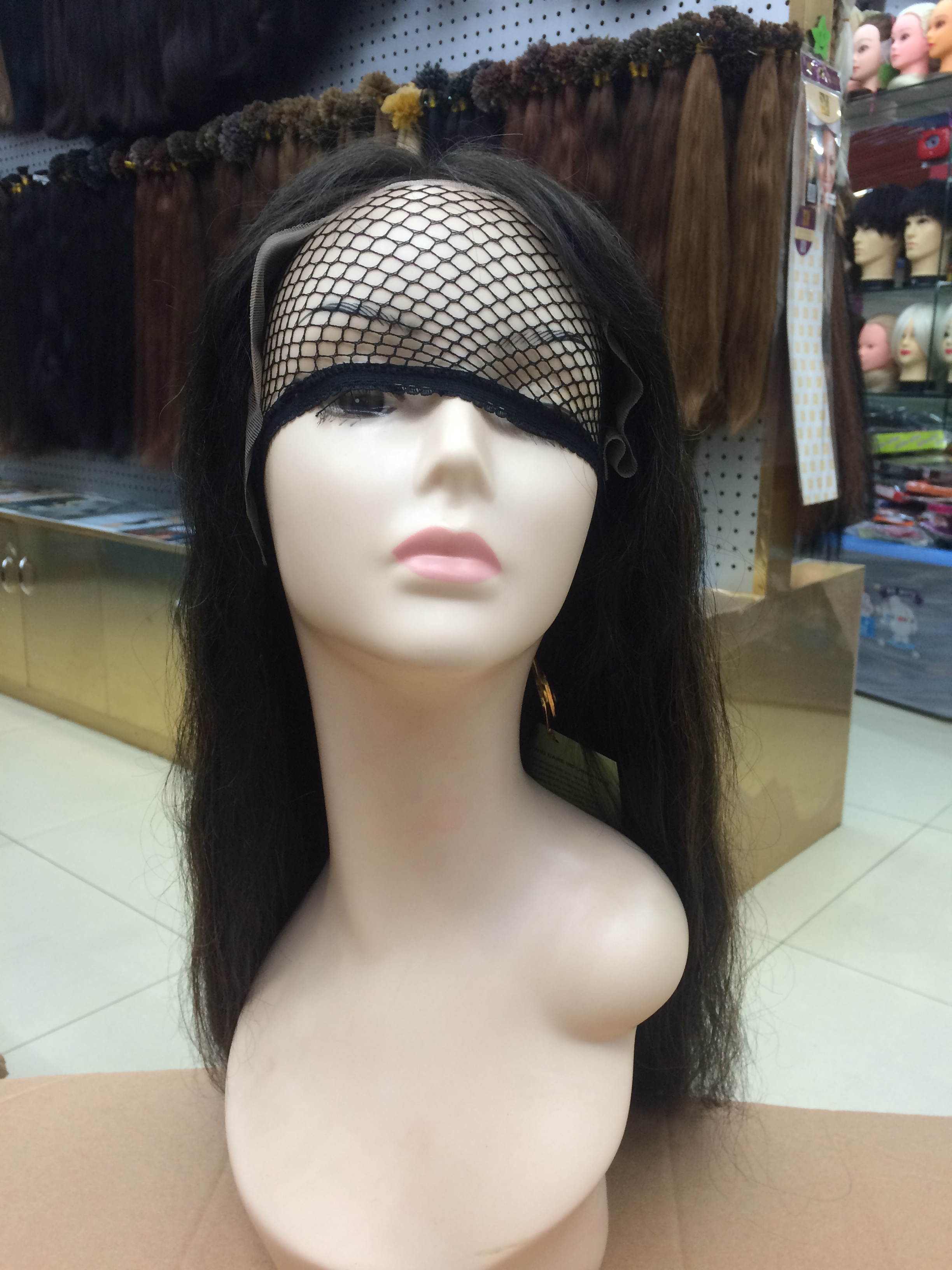 女时尚蕾丝头套 真人发头套，可烫可染，厂家直销