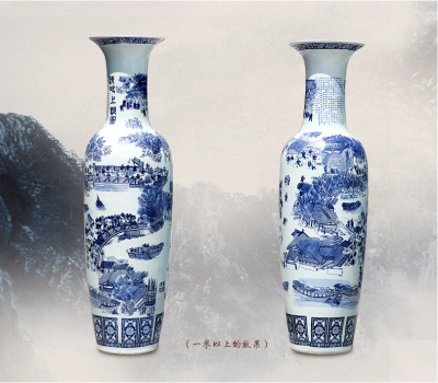 Jingdezhen ceramic vases floor vases furnishings hotel ceramic crafts furnishings hand-painted vases