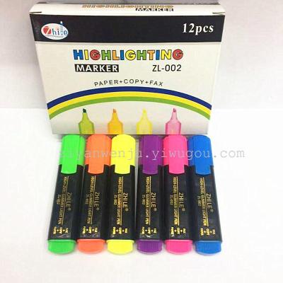 Fluorescent Pen Boxed Fluorescent Pen Marker Color Marking Pen