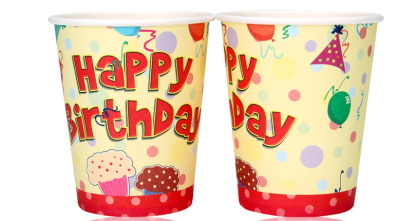 Manufacturers Direct Birthday Cartoon Paper Cups