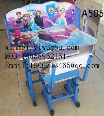 Xin beauty manufacturers selling children's cartoon snow can lift the children's desk and chair desk desks and chairs