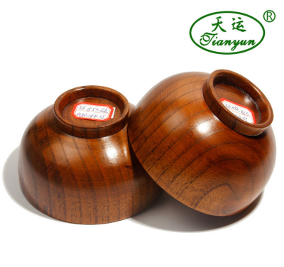 Tianyun Craft Daily Necessities Tableware Classic Solid Wood Children's Anti-Scald Wooden Bowl