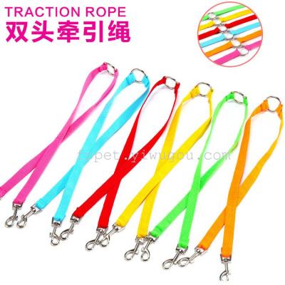 The pet dog double traction rope traction rope pet products factory direct sales