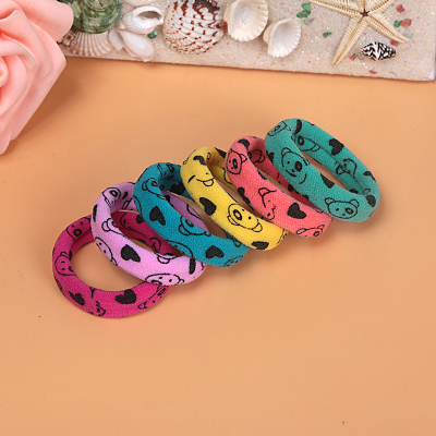 The Korean version of the candy fluorescent speckle pattern Tousheng rubber ring hair