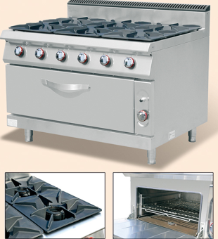 EUROPE STYLE  GAS  6-BURNER WITH   OVEN