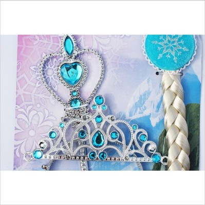 Frozen suit wig accessories children party girl supplies, crown, fairy wand
