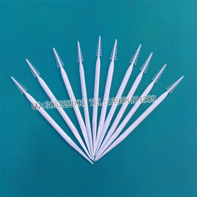Plastic toothpick with brush bristles stab PP oral care