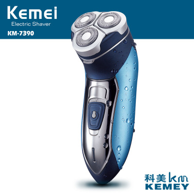 Kemei washable shaver with triple blades  