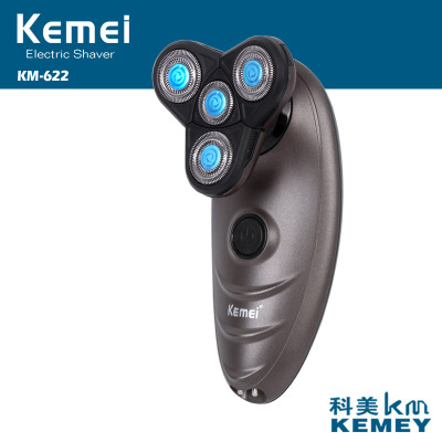Kemei KM818 razor charge water wash razor rotary 3 knife razor