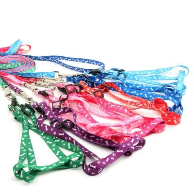 The pet dog and cat printing thoracodorsal traction rope harness traction rope pet dog dog chain set