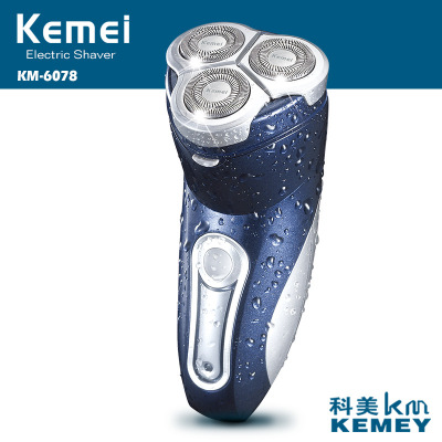 KEMEI6078 Shaver washed floating 3-knife head