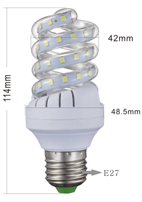 E27/B22- spiral -LED lamp -9W