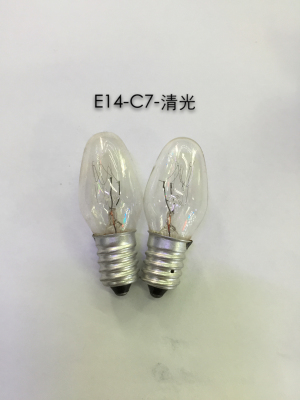 E14/E12-C7 light incandescent light bulbs