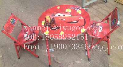 Xin Mei factory direct sales A20 round table 2 chairs can be folded chairs set car general mobilization learning table
