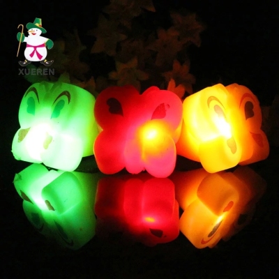 Children light flash ball butterfly ring ring ring wholesale all kinds of LED flash creative wholesale