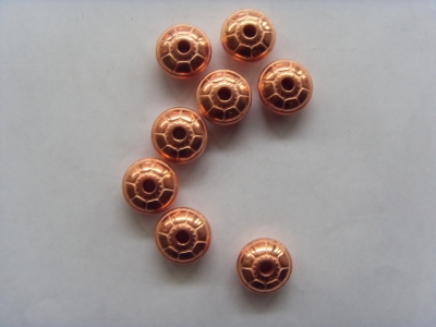 DIY accessories wholesale ABS electroplate the pattern gold big hole, electroplate loose bead CCB small hole bead