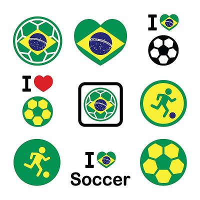 Flag of Brazil tattoo, tattoo cheer World Cup