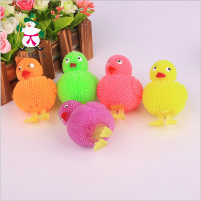 Light flash Maomao elastic toy duck hot toys wholesale manufacturers night market stall
