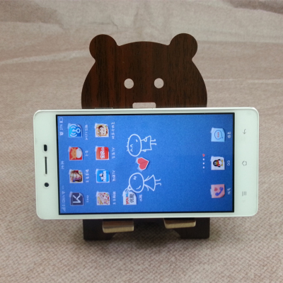Korean Creative Bear Rabbit Phone Holder Wooden Mobile Phone Stand