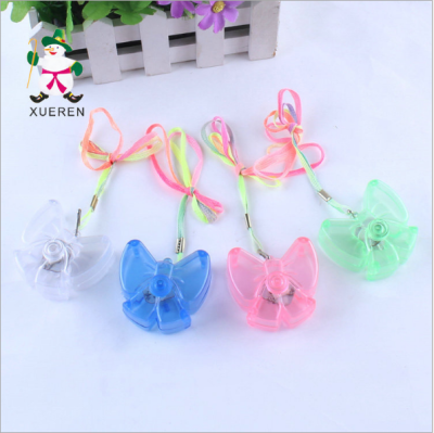 Factory direct beautiful lovely butterfly knot flash pendant children flash toy wholesale