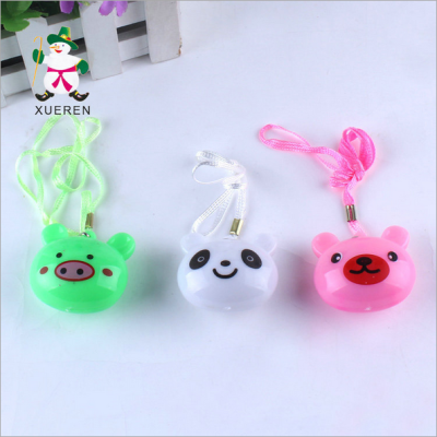 Cute cartoon animal toy flash pendant children colorful flash toys wholesale market sales