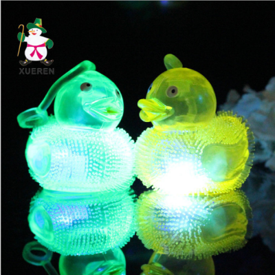 Children LED toys creative flash toys colorful Nightlight whistling duck night market stall goods wholesale