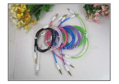 Audio line 3.5 universal color crystal transparent audio line AUX car audio / audio line double headed connection line