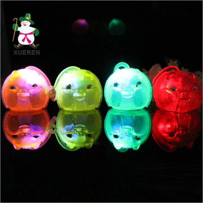 Factory direct wholesale light whistle Nightlight whistle pig children luminous toy animal wholesale
