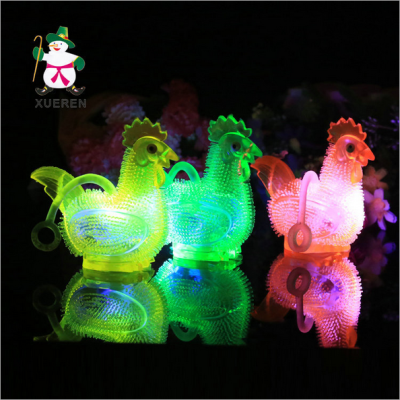 Dong Chao cute glow of the chicken colorful flash massage ball vent light hair, hair ball wholesale