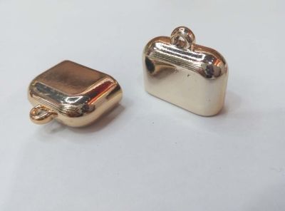 DIY Handmade Beaded Plating Beads UV Gold Flat Cap Cover Plastic Imitation Pearl