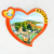Resin heart refrigerator stickers around the creative attractions to commemorate the magnetic refrigerator