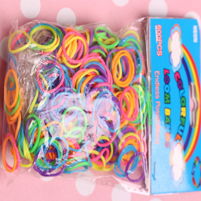 Woven rainbow rubber band S hook 500