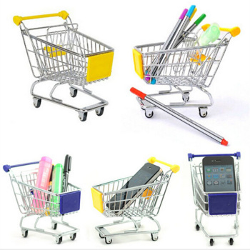 Medium Mini Cart Children Mini Shopping Trolley Creative Mobile Phone Holder