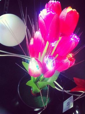 Manufacturers selling pink rose fiber flower living room bedroom study creative display lantern