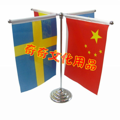 The wholesale supply of zinc alloy rod rack runner four world flag flag