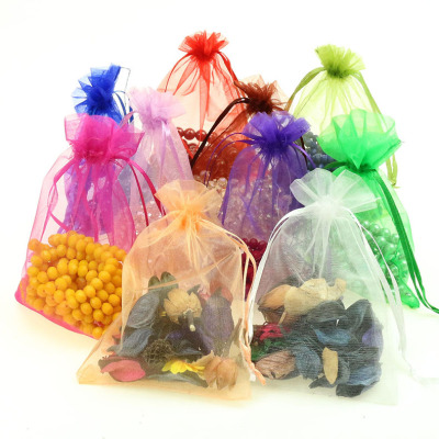 Factory Direct Sales Gift Candy Pearl Yarn Bag 10 * 15cm