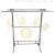 Double arm bending clothing display rack plating can be painted Nakajima tube