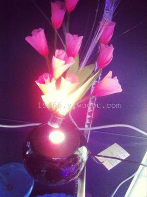 Manufacturers selling warm red tulips lantern lantern creative ceramic fiber bedroom living room lamp.