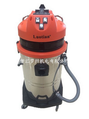 LT-75L-3 stainless steel vacuum cleaner designed to move easily