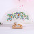 Double-drawn Spanish hand-painted wood fan cloth wood fan craft gift wood can be customized directly